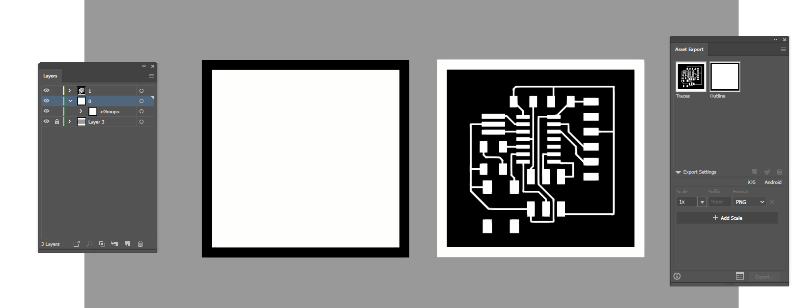 9 traces outline export